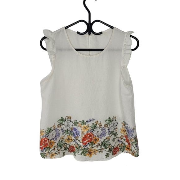 Blu Pepper floral top size medium - Picture 3 of 11